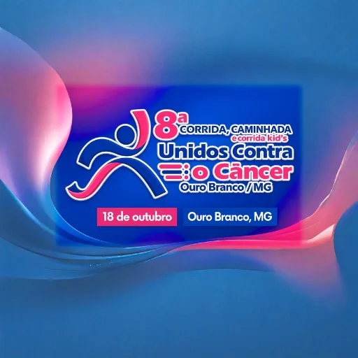 Capa do evento 8ª CORRIDA E CAMINHADA - UNIDOS CONTRA O CÂNCER E CORRIDA KIDS OUTUBRO ROSA