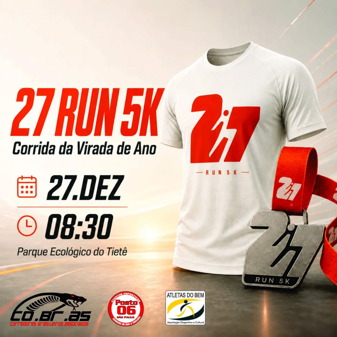 Capa do evento 27 RUN 5KM 2026 - CORRIDA DA VIRADA DO ANO