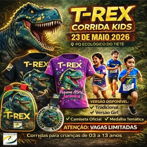Capa do evento CORRIDA KIDS T-REX