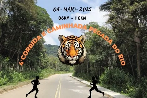 Capa do evento 4ª CORRIDA E CAMINHADA PEGADA DO RIO