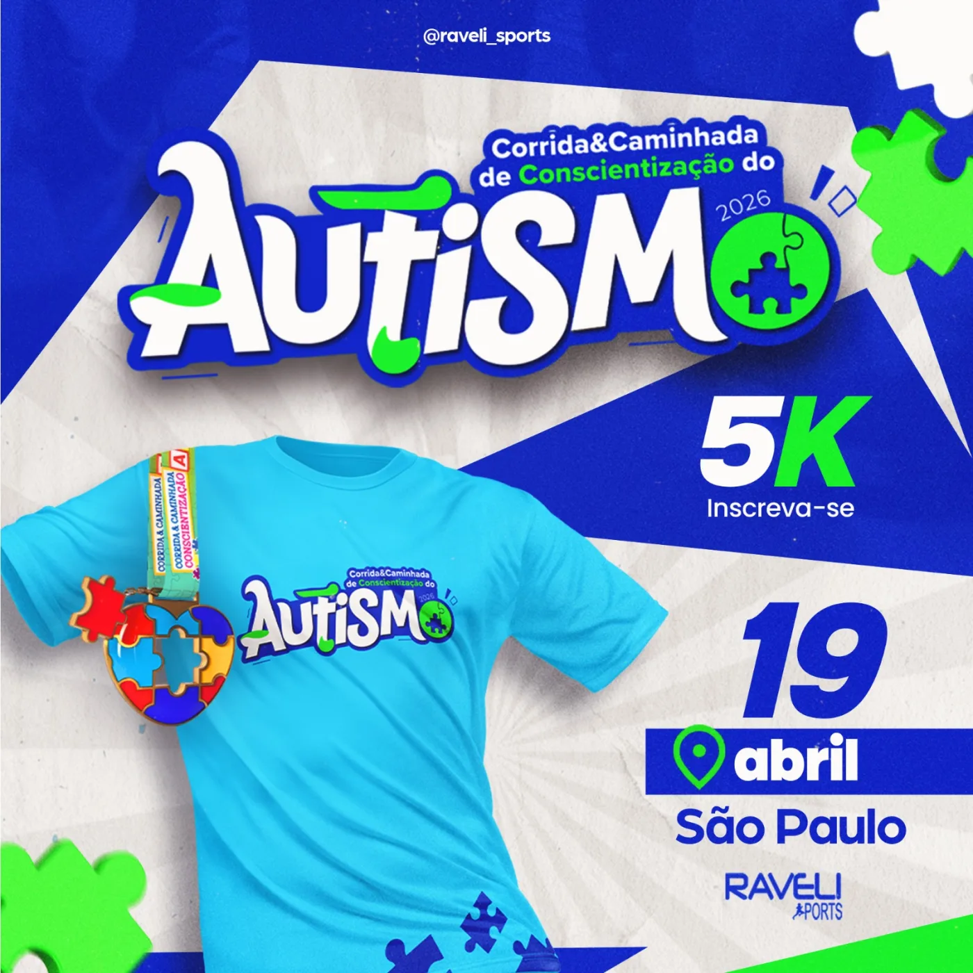 Capa do evento CORRIDA DA CONSCIENTIZAÇÃO DO AUTISMO - ETAPA SÃO PAULO