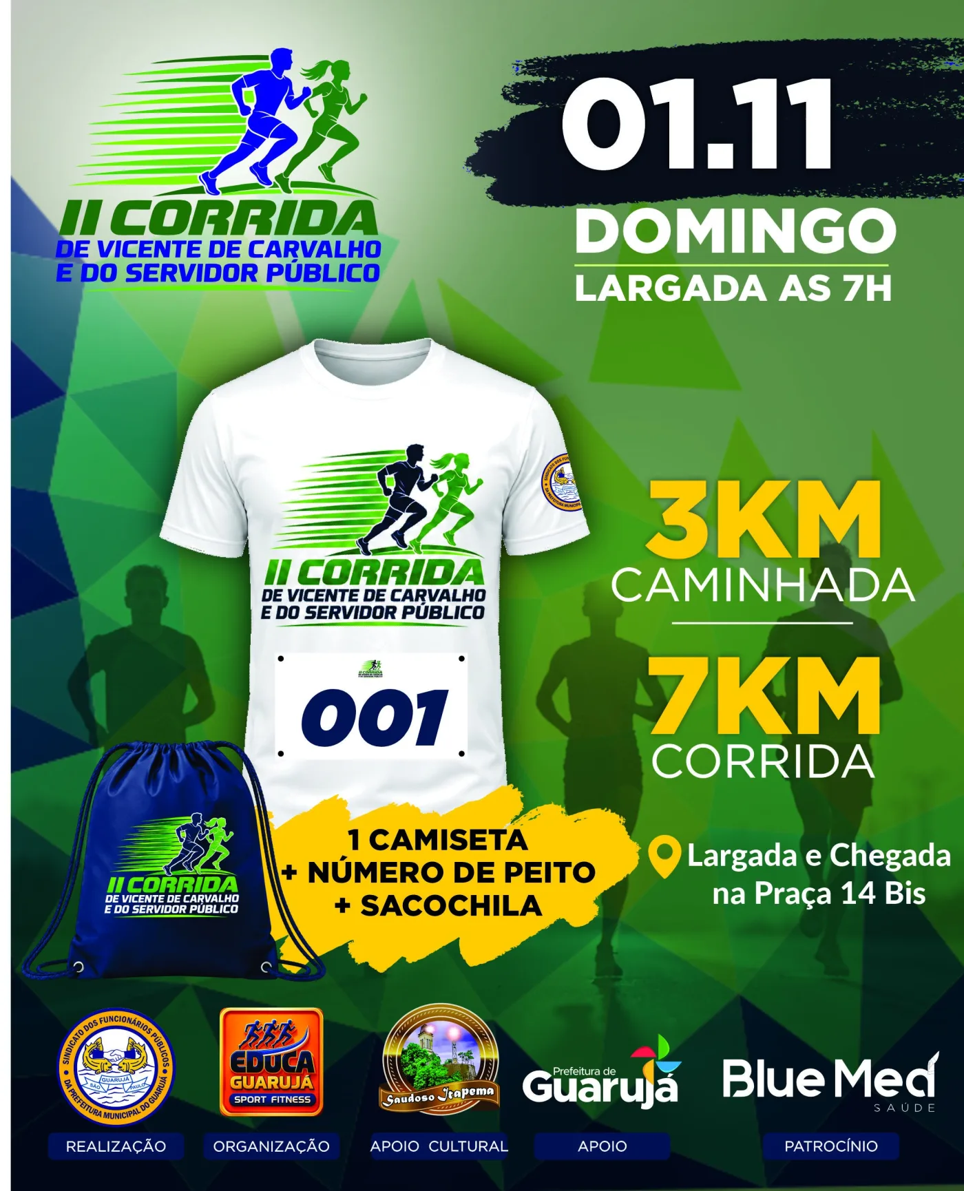 Capa do evento II CORRIDA DE VICENTE DE CARVALHO E DO SERVIDOR PÚBLICO 2026