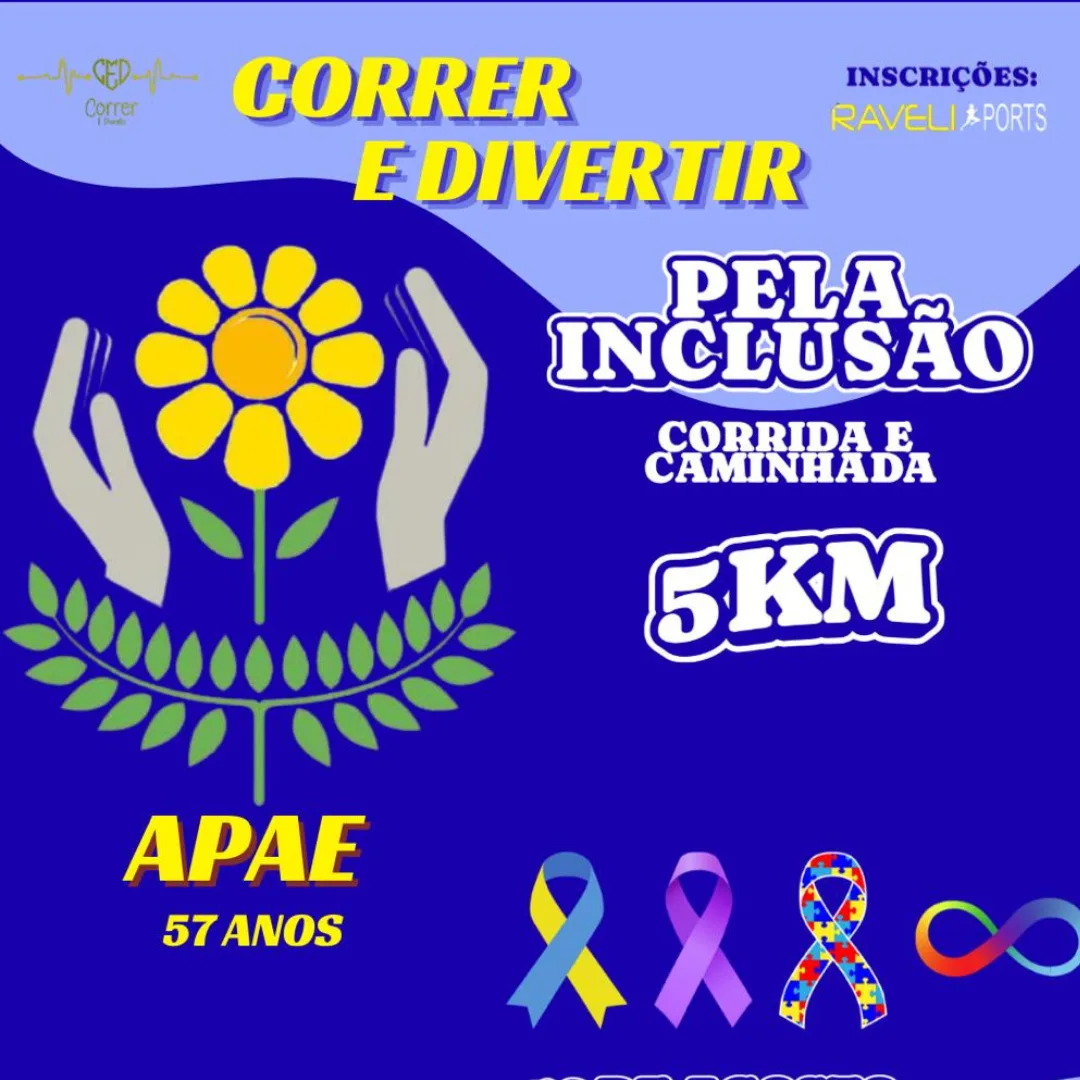 Capa do evento CORRER E DIVERTIR PELA INCLUSÃO – APAE PORTO FELIZ