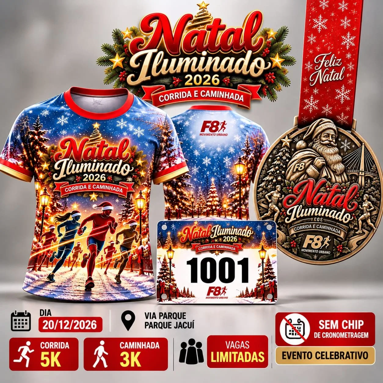 Capa do evento CORRIDA E CAMINHADA NATAL ILUMINADO 2026